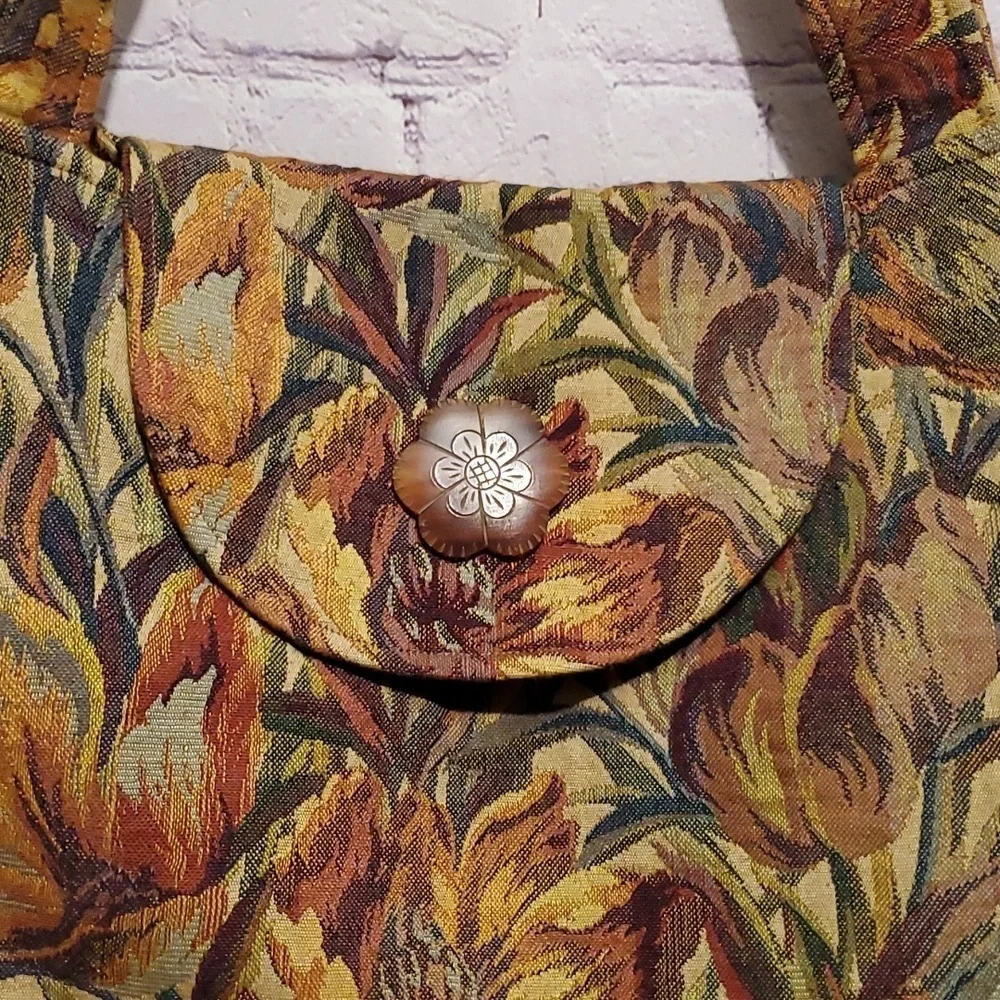 Vintage Suruchi Fabric Floral Print Bag/Tote